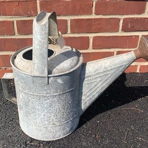 Early American Primitive Large Metal Watering Can